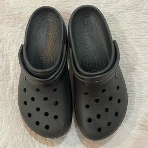 Black Platform Crocs